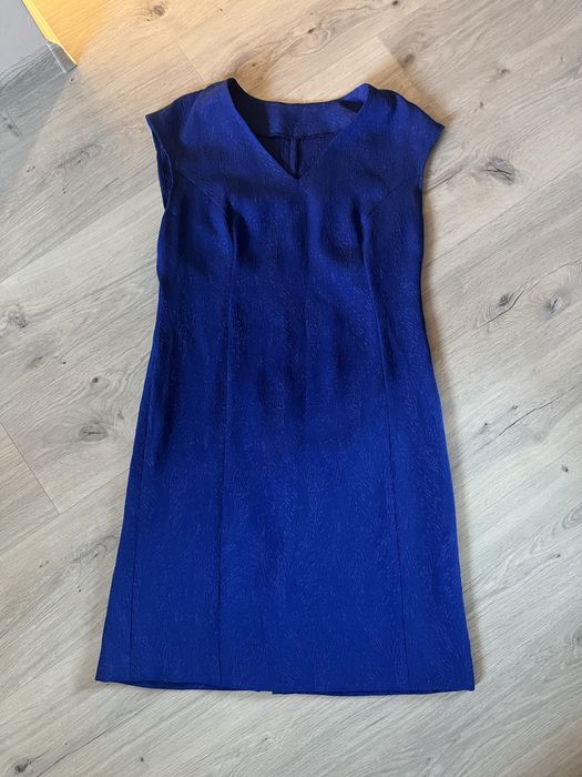 chabrowa sukienka bez rękawków