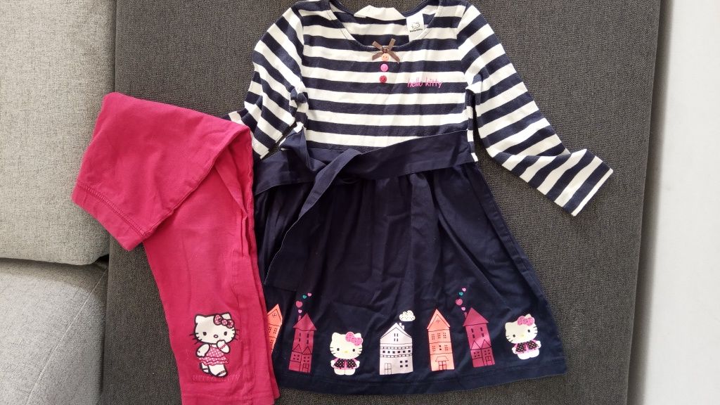 Hello Kitty H&M sukienka i spodnie 92 cm