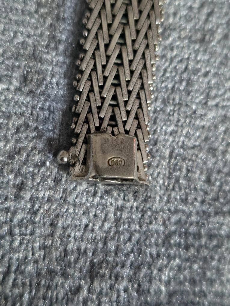 Bransoletka Srebro 800 Art Deco Śliczna