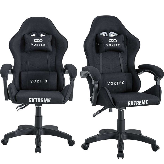 Fotel Gamingowy z tkaniny EXTREME Vortex kolor cały czarny