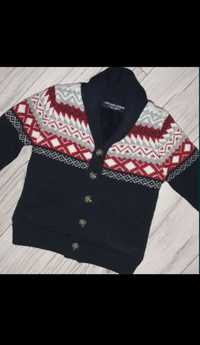 Sweter ciepły elegancki norweski, r.98