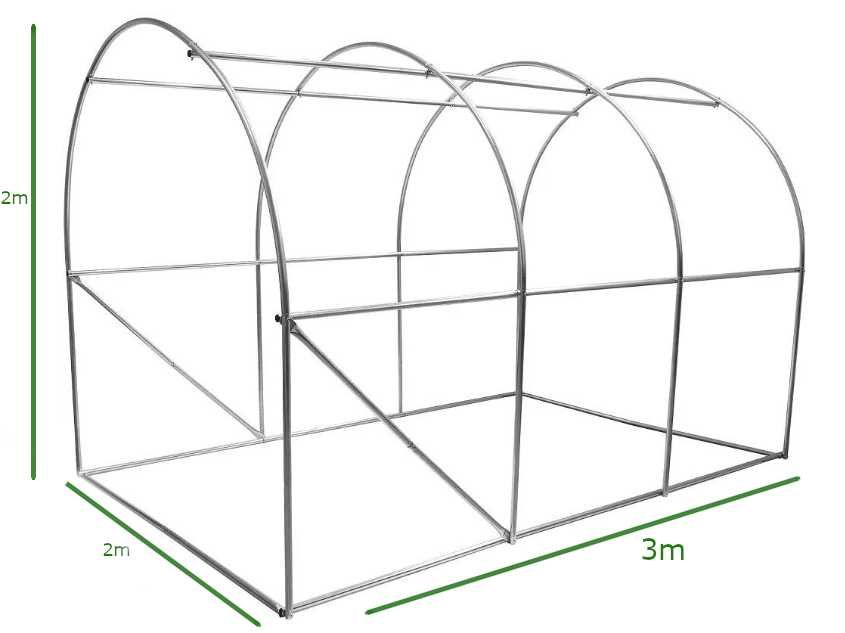 Tunel Foliowy Szklarnia 3x2x2m Gruba Mocna Specjalny filtr UV + STELAŻ