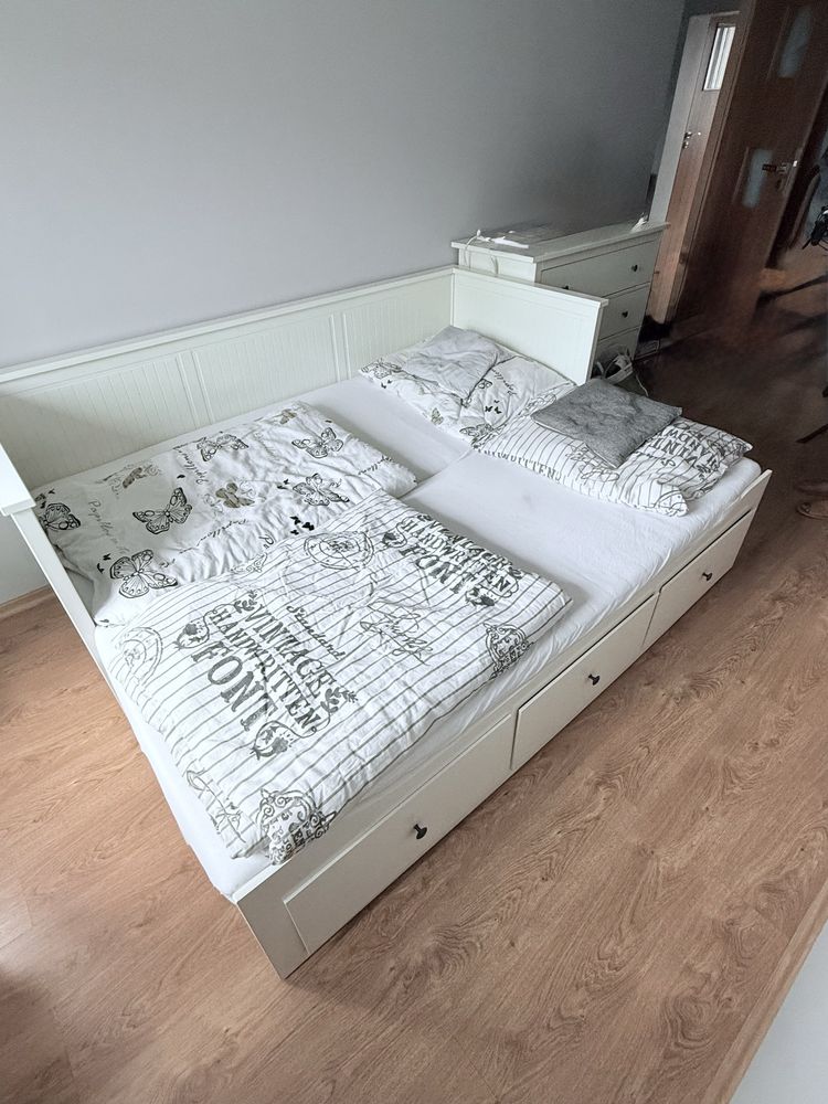 Łóżko leżanka Hemnes IKEA pojedyncze podwójne z szufladami