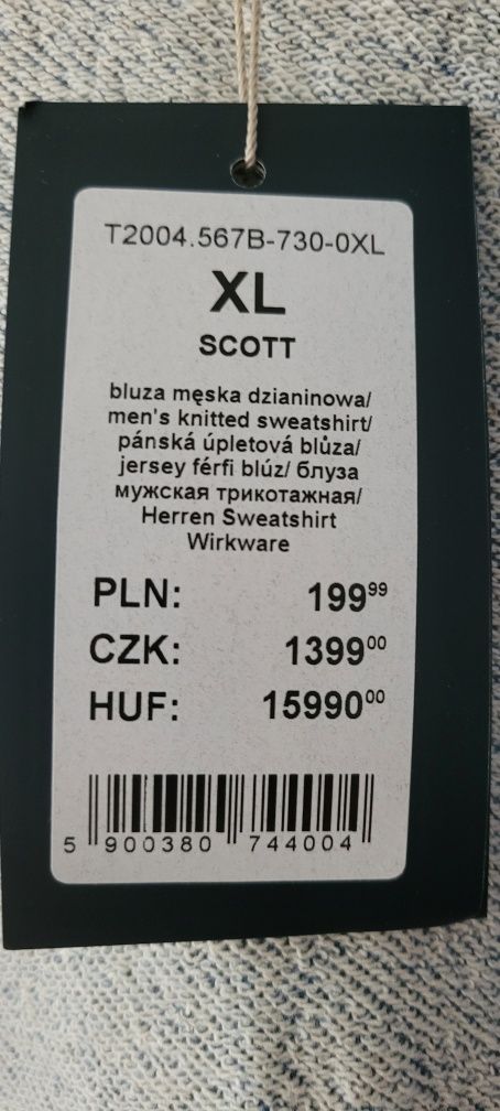 Nowa bluza męska Scott z Tatuuma XL