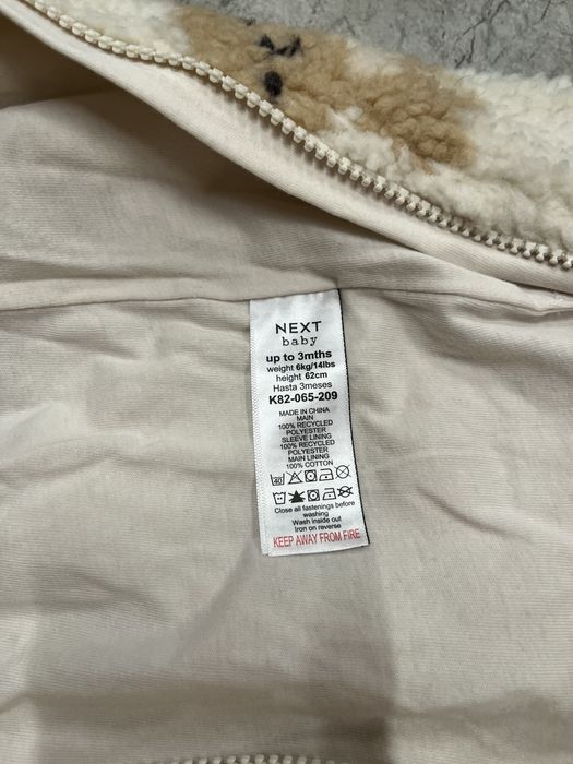 Комбінезон Next Baby “Teddy”, розмір 0–3 міс (до 62 см)