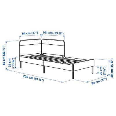 Łóżko Ikea Abygda 90x200 + materac + 2 pojemniki