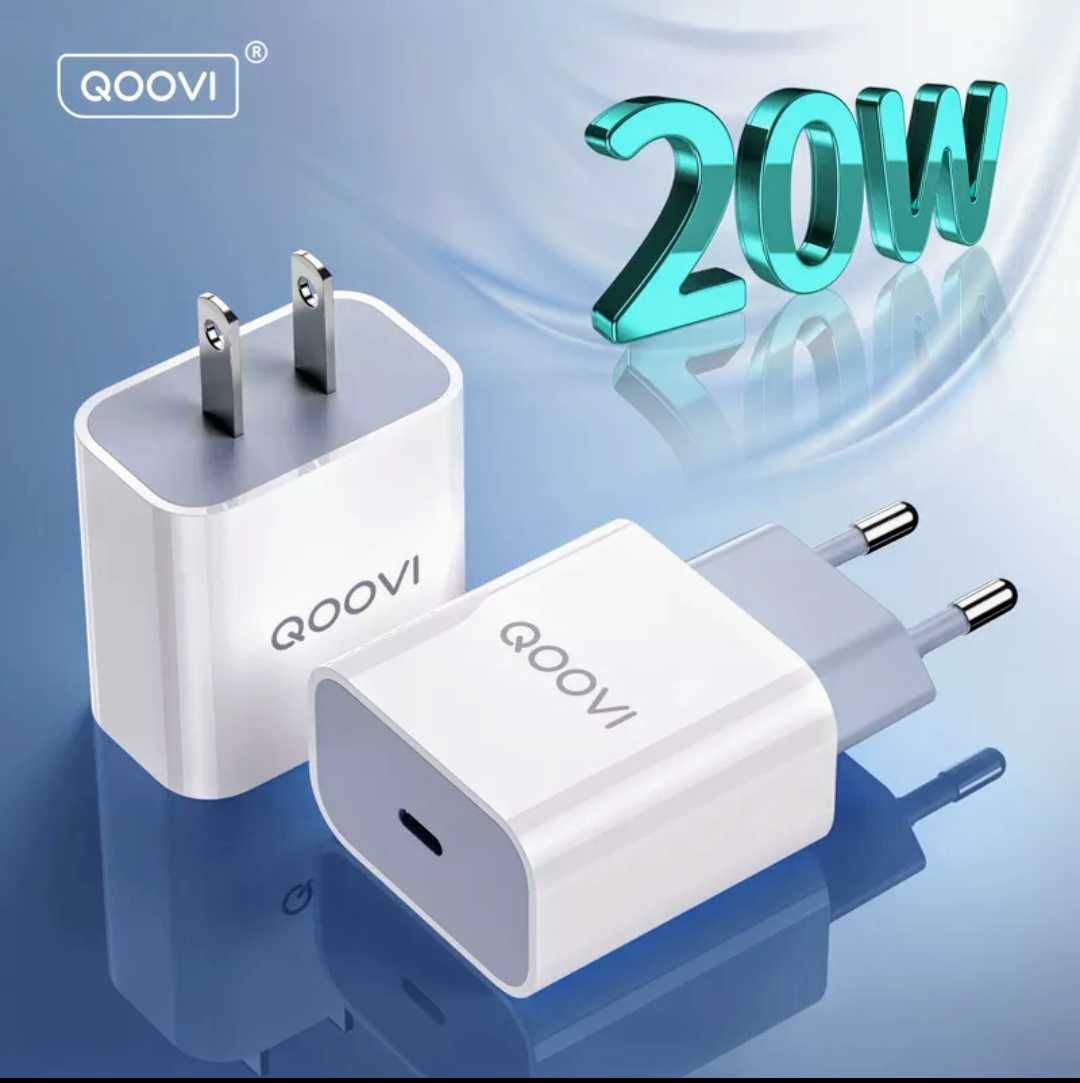 Быстрая зарядка QOOVI 20W PD Type-C