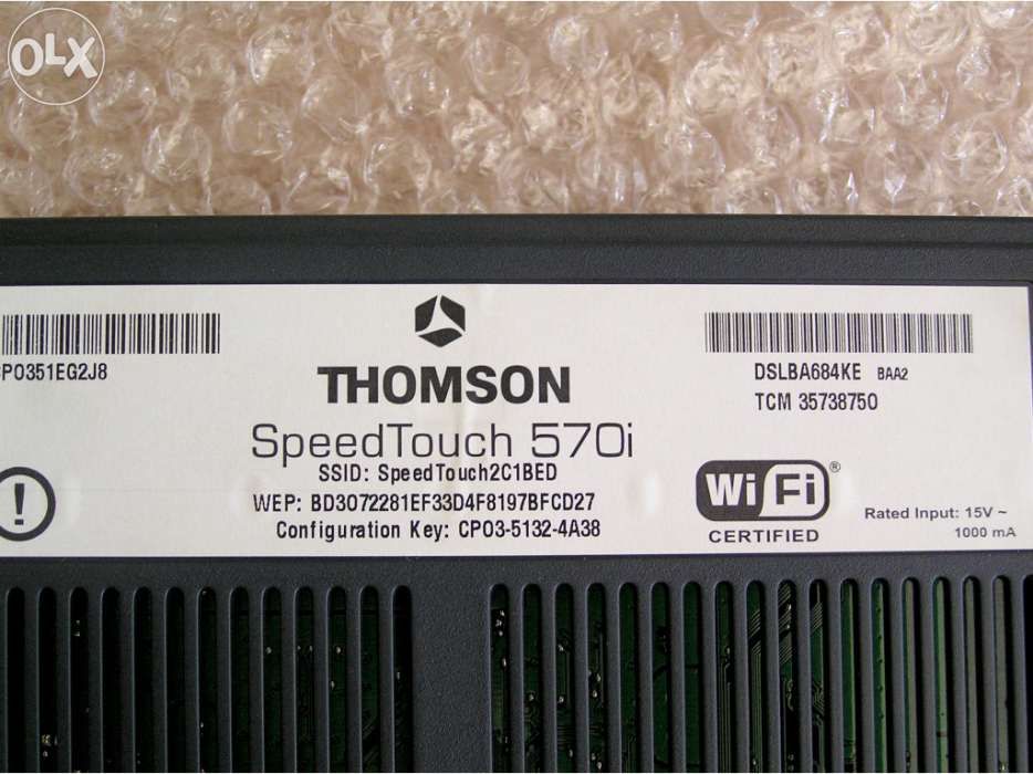Modem Router Thomson SpeedTouch 570i