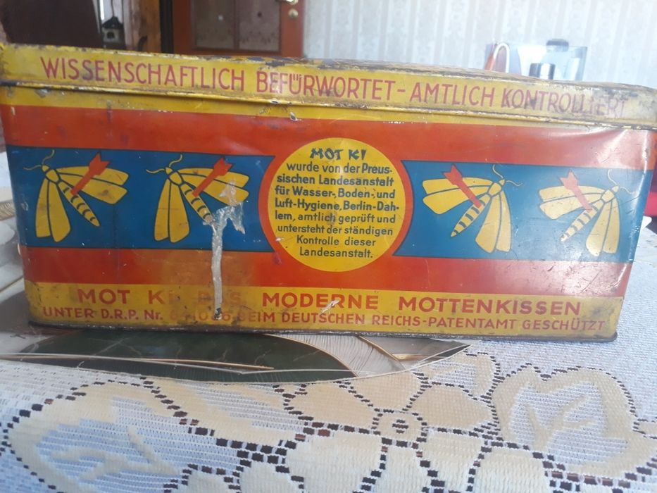 Stara puszka Art Deco Motki ok.1935 r.