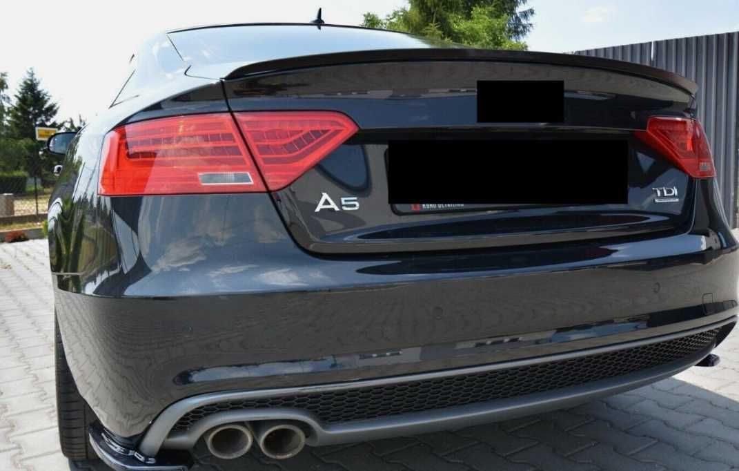 Spoiler Lotka Dokładka Spojler AUDI A5 8T B8 CZARNY POŁYSK