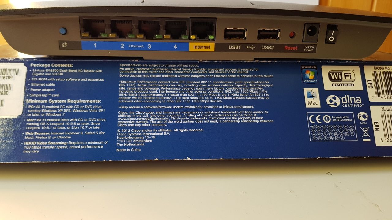 Router Linksys EA6500 CISCO AC+ 4 gniazdka - jak NOWY, asus, tp-link