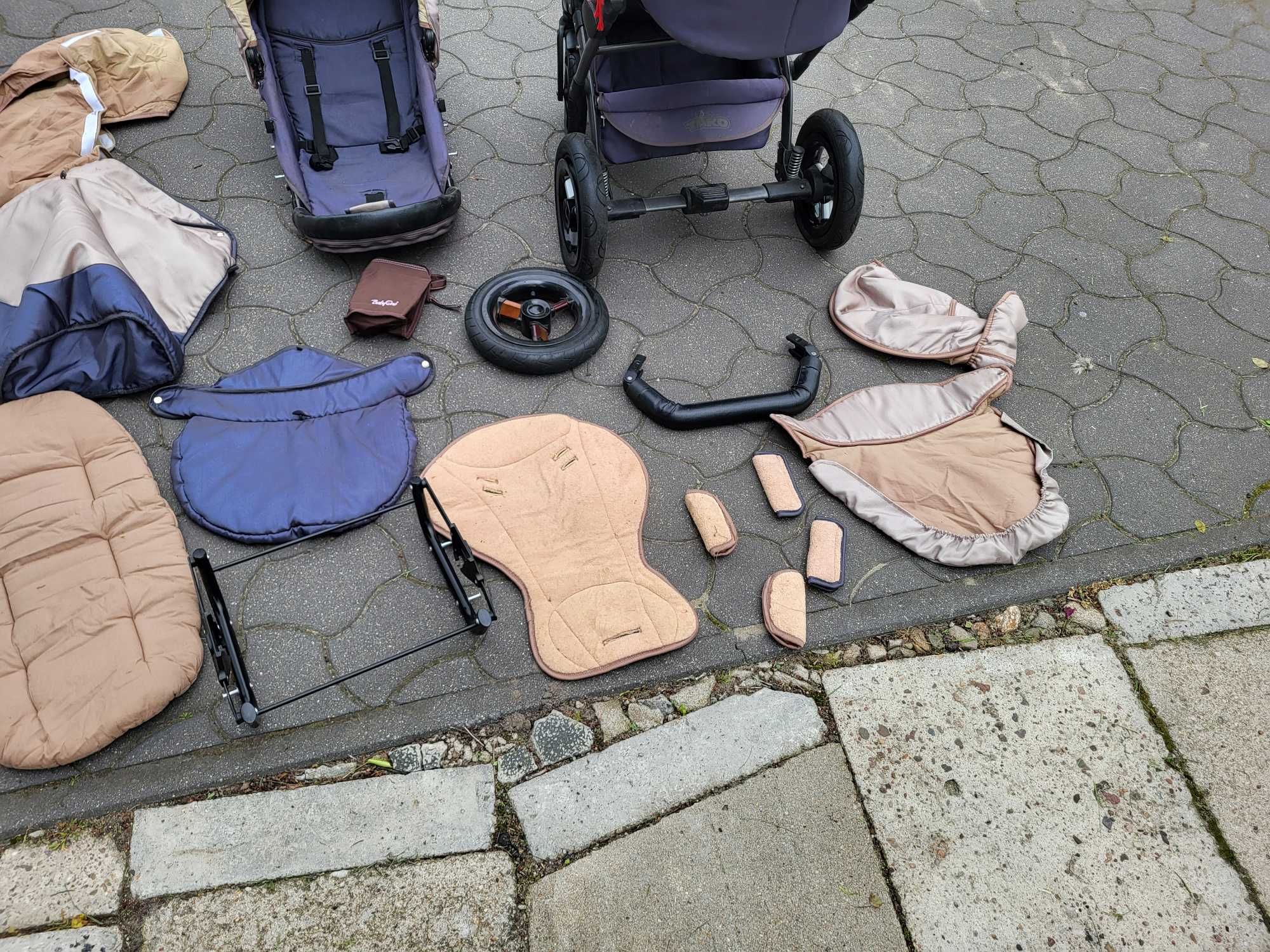 Wózek tako Laret Gray 3w1 gondola spacerówka pokrowce materac poduszki