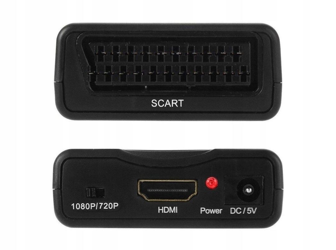 Konwerter Euro SCART do HDMI magnetowid DVD video