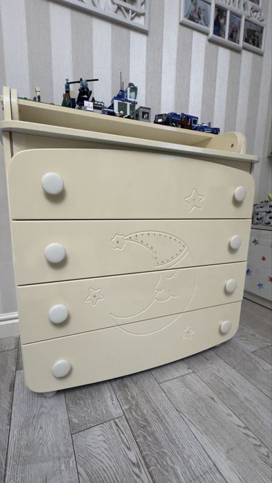 Комод - пеленатор Верес (90 см) Місяць зі стразами