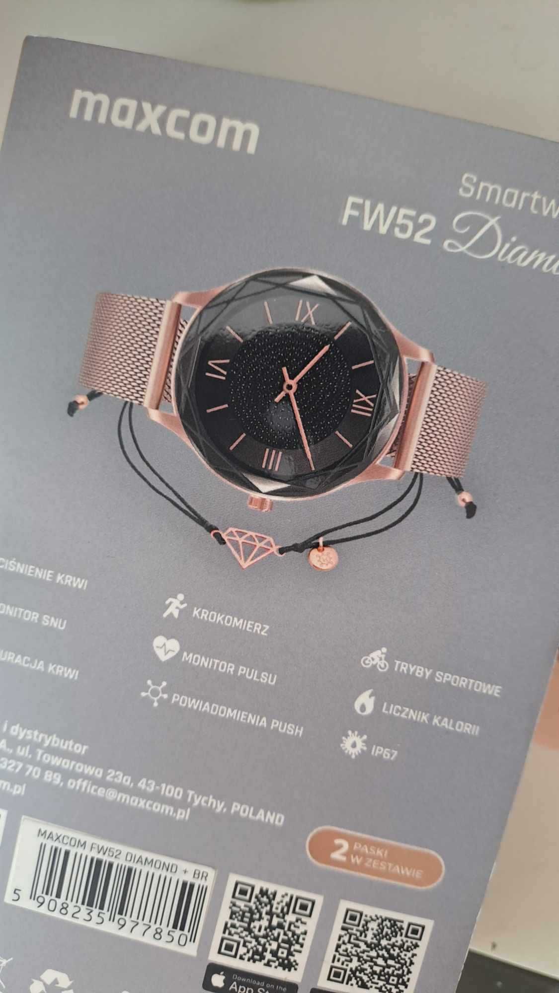 Smartwatch Maxcom FW52 Diamond+ brsnsoletka Ani Kruk- Nowy