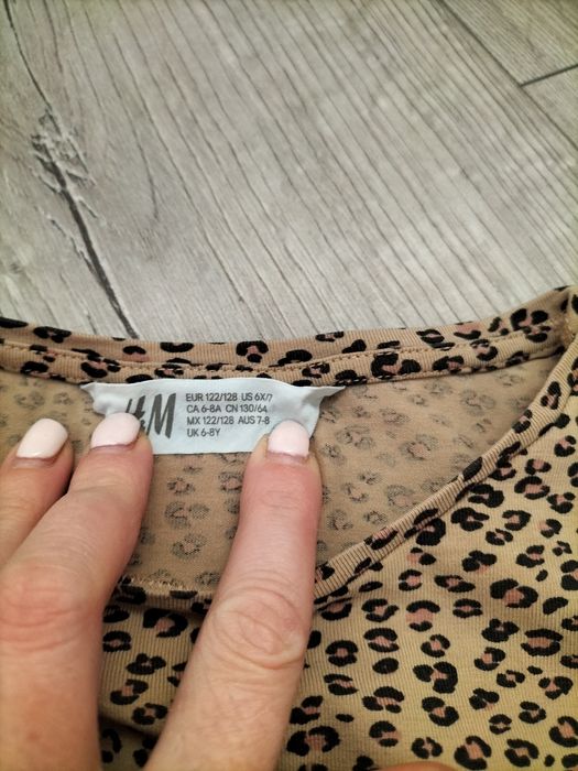 Komplet dwie bluzki i leginsy 122-128 rozmiar