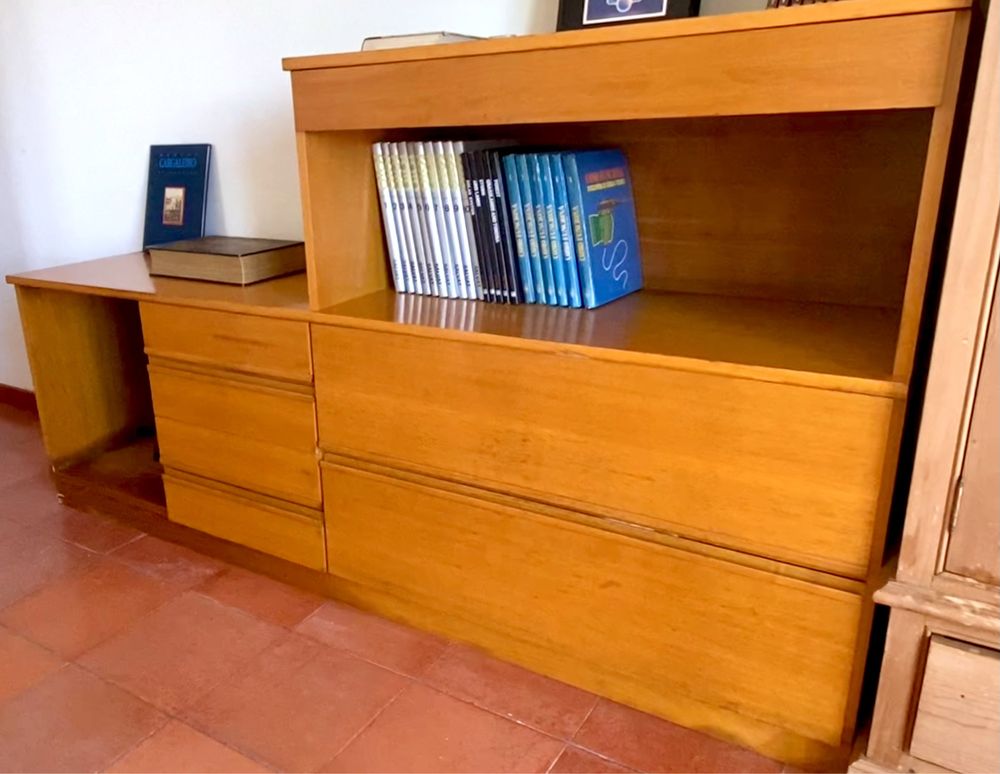 Móvel de Livros e Roupa com 6 gavetas
