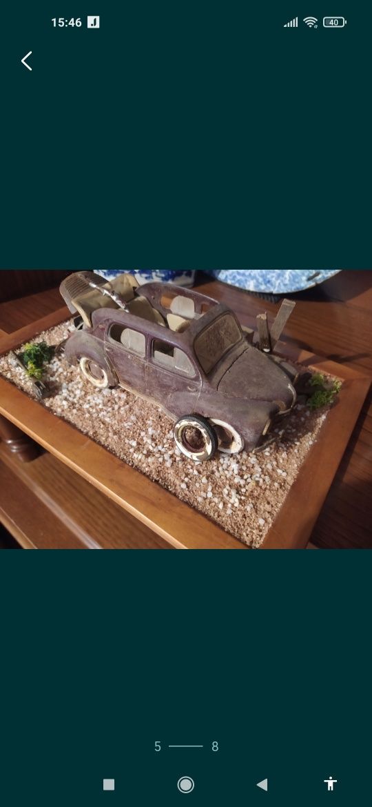 Diorama 1/18 Renault 4cv único 100€
