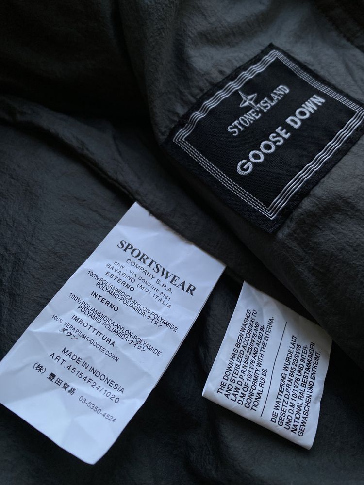STONE ISLAND Opaque Goose Down Jacket