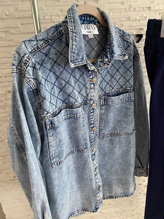 Ciminy Paris katana - koszula dżinsowa z przeszyciami  oversize M-L