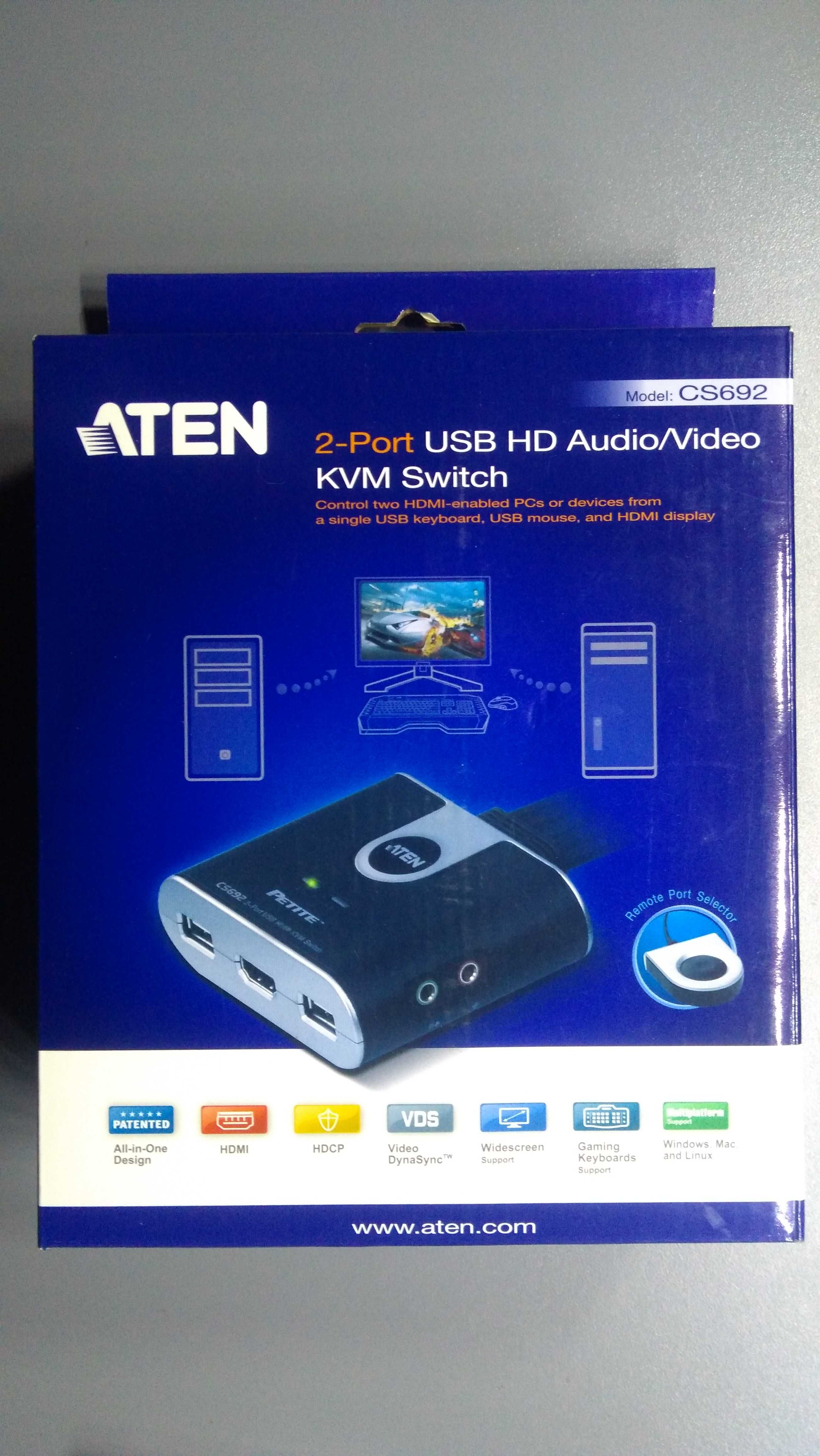 KVM-перемикач ATEN CS692-AT 2-портовий USB