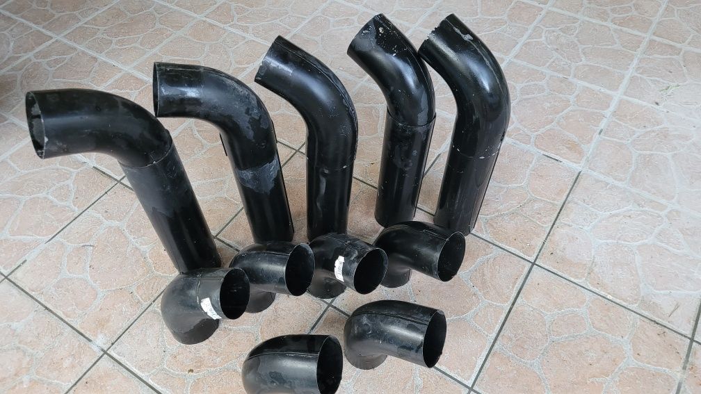 Kolanko kolano do rury spustowe fi90 70stopni 11 szt metalowe