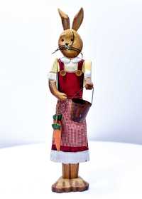 Figurka # Drewniany Zając Wielkanocny 35cm