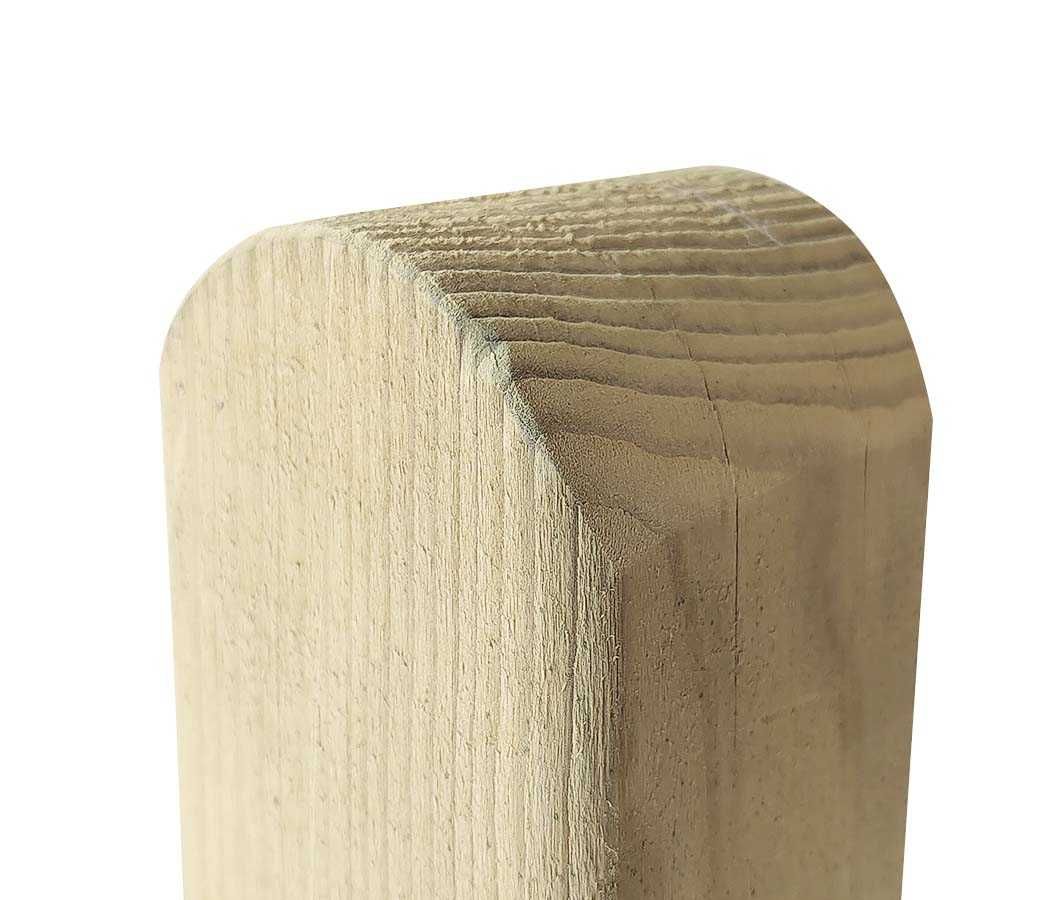 Słupek drewniany 7x7x180 cm z zaokrągloną główką