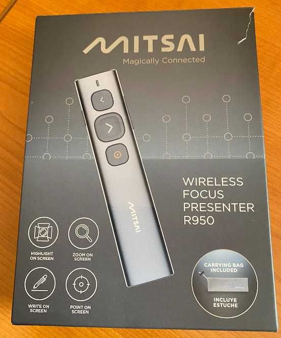 Apontador USB Wireless Focus MITSAI Presenter R950 NOVO