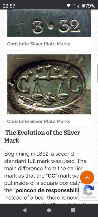 Para starych, francuskich świeczników firmy Christofle.