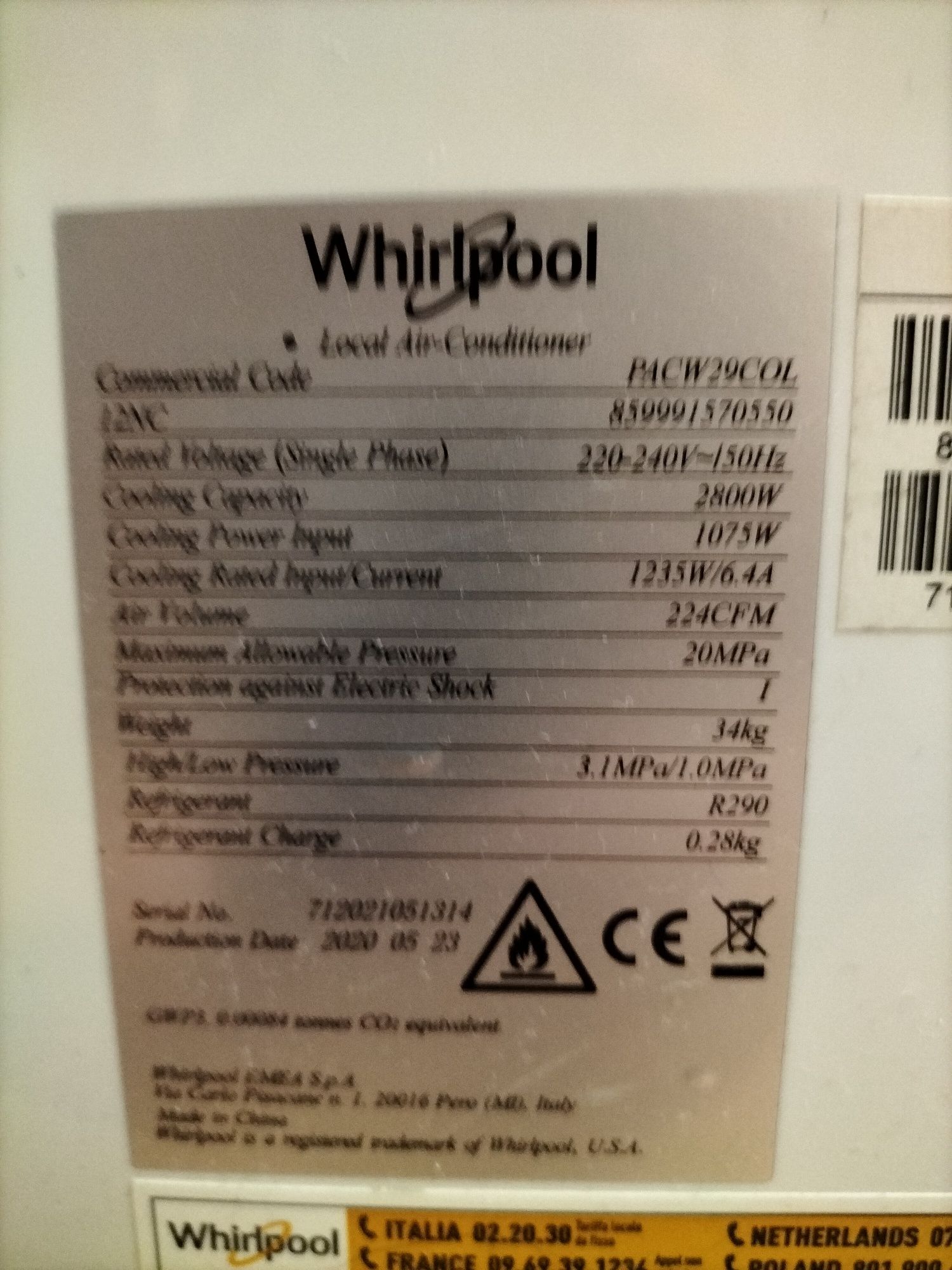 Klimatyzator Whirlpool