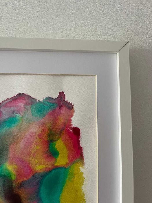Pintura abstrata em acrílico