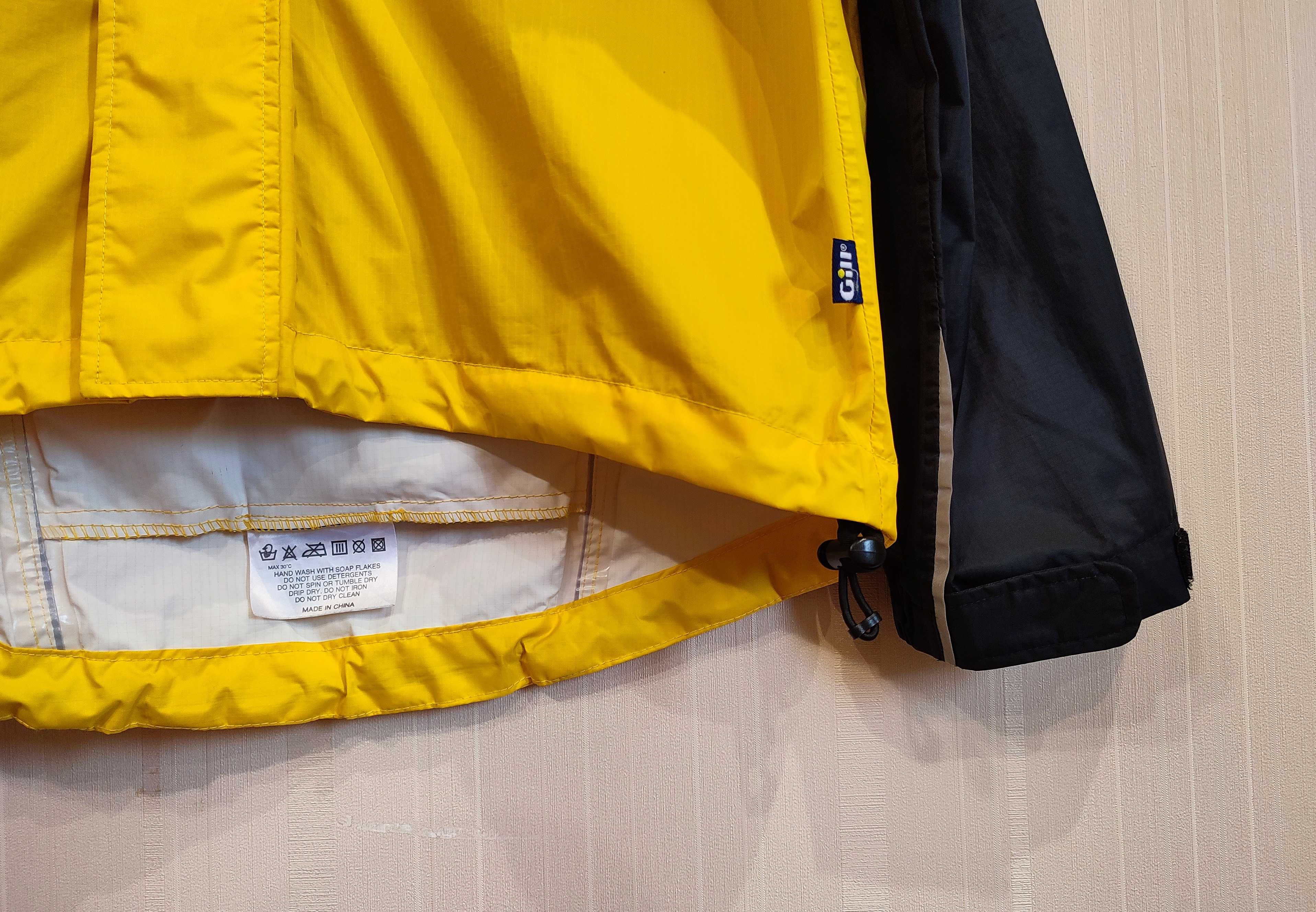 Gill мужская яхтенная куртка дождевик черно желтого цвета на мембране