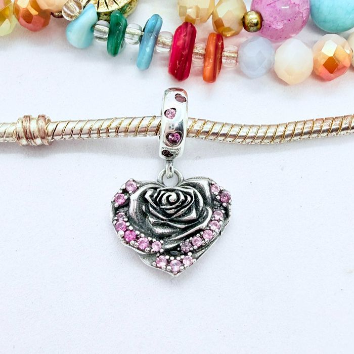 Srebrny Charms s925 do Pandora  / Róża