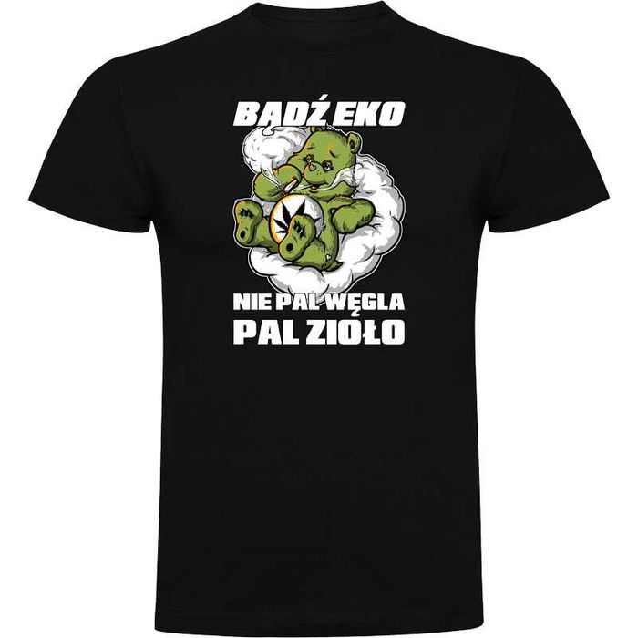 śmieszna koszulka męska Bądź eko Rozmiar 2XL