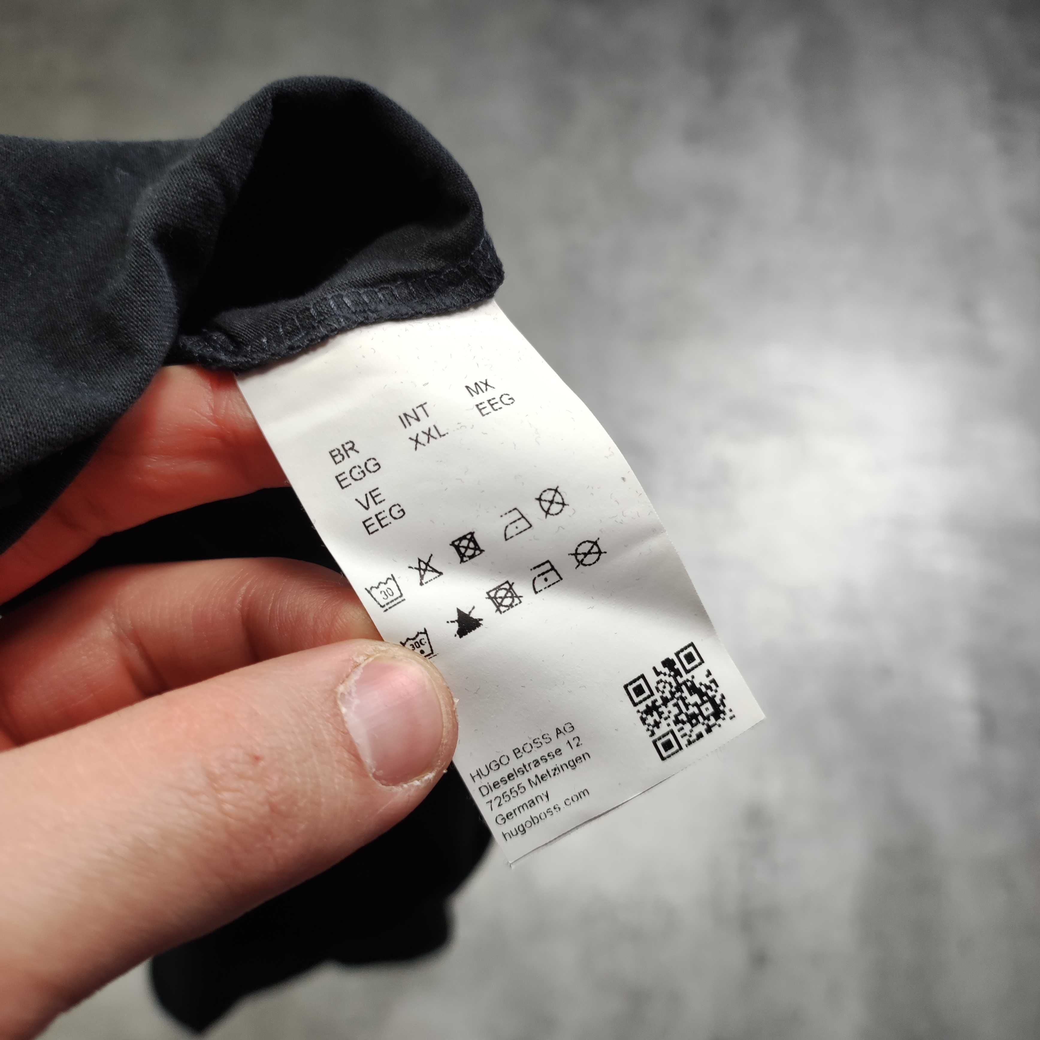 MĘSKA Koszulka PREMIUM Bawełna Klasyczna Casual Hugo Boss czarna Logo