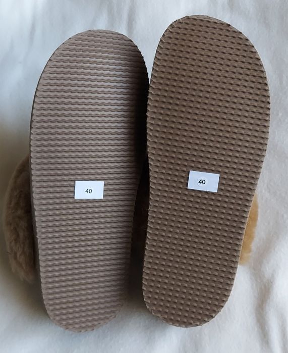 Nowe kapcie z naturalnej skóry r.40