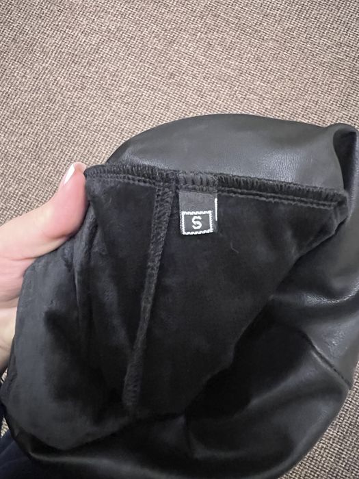 Шкіряні штани утеплені