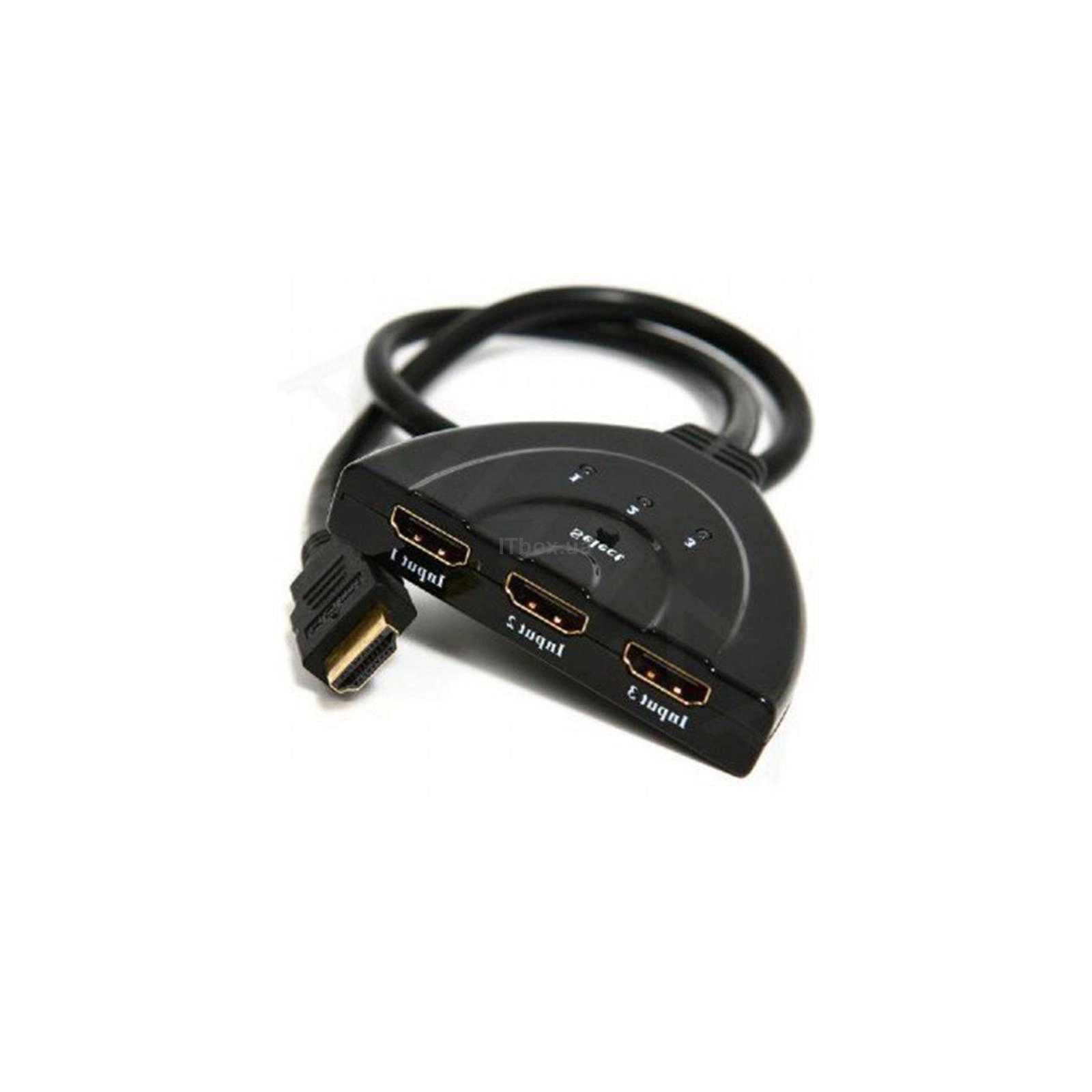 Комутатор відео HDMI 3х в 1 порт світч підключення 3 пристроїв до 1 TV