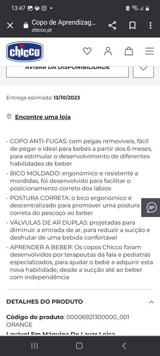 Copo aprendizagem Chicco