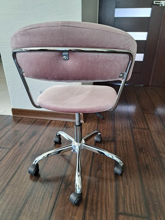 Krzesło biurowe obrotowe RÓŻ Welur