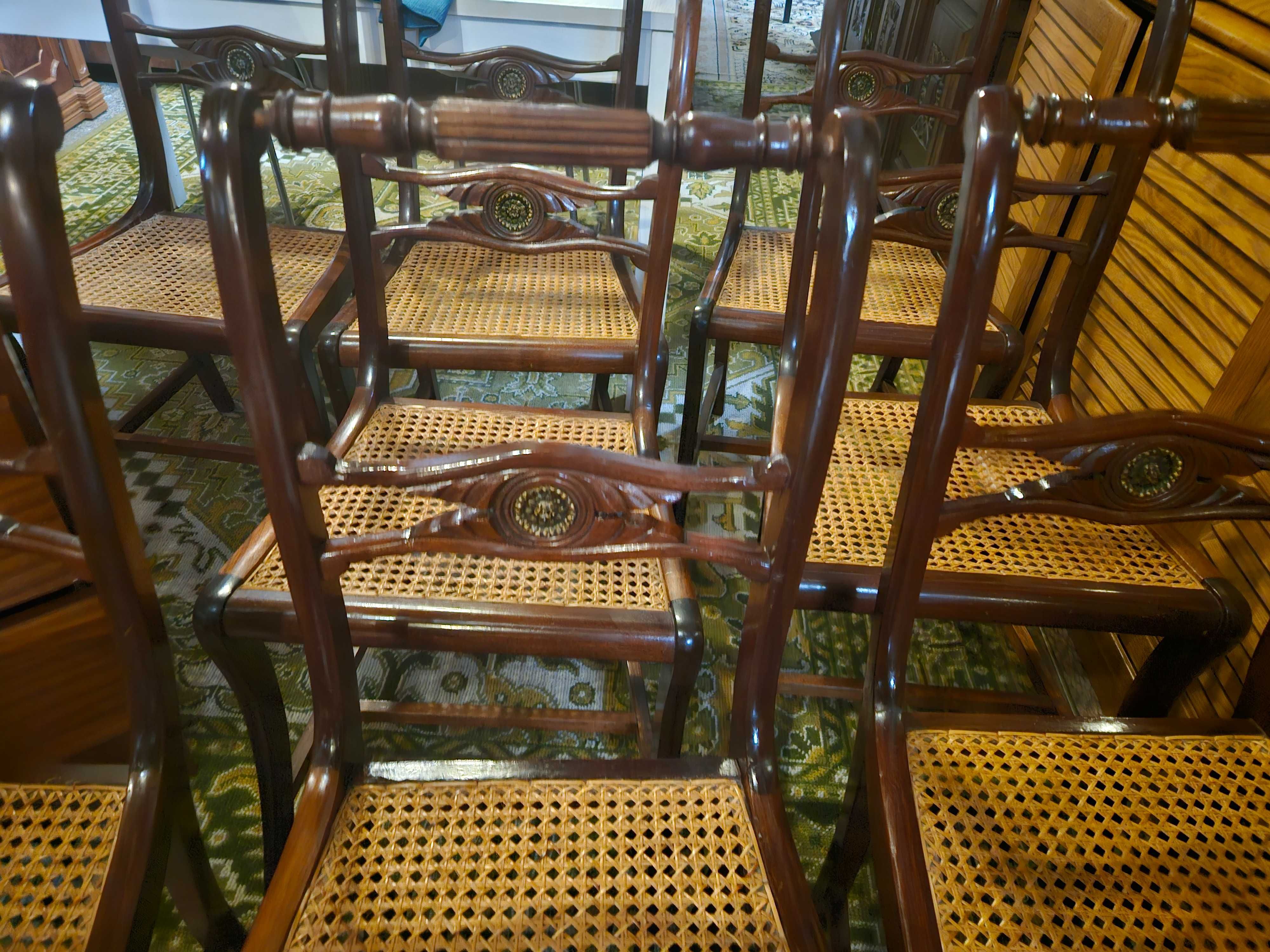 Cadeiras de sala em madeira e palhinha - estilo Imp