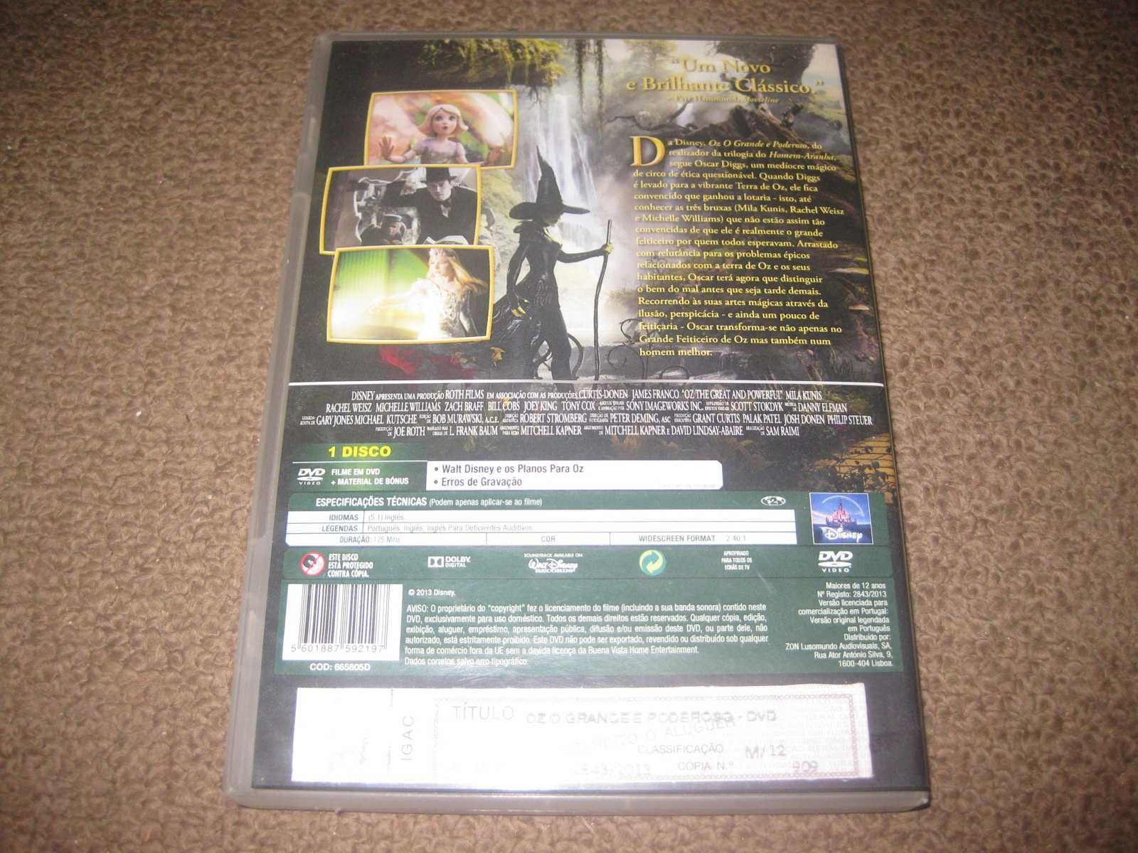 DVD "Oz: O Grande e Poderoso" com James Franco