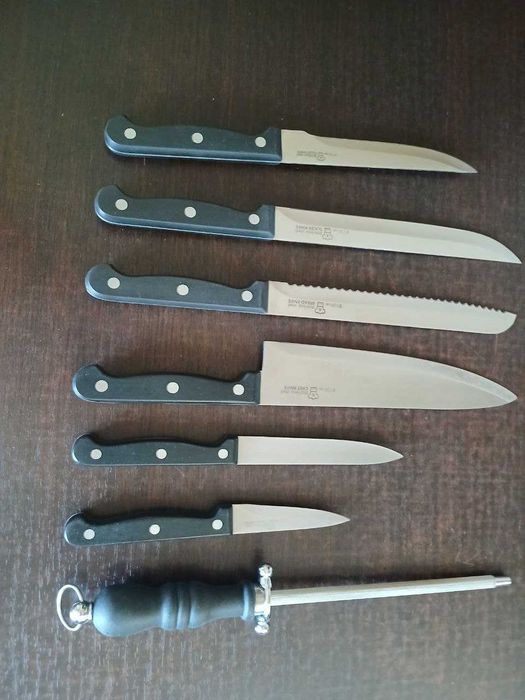 Набір кухонних ножів Aurora AU860 (8 предметів) у дерев'яному блоці