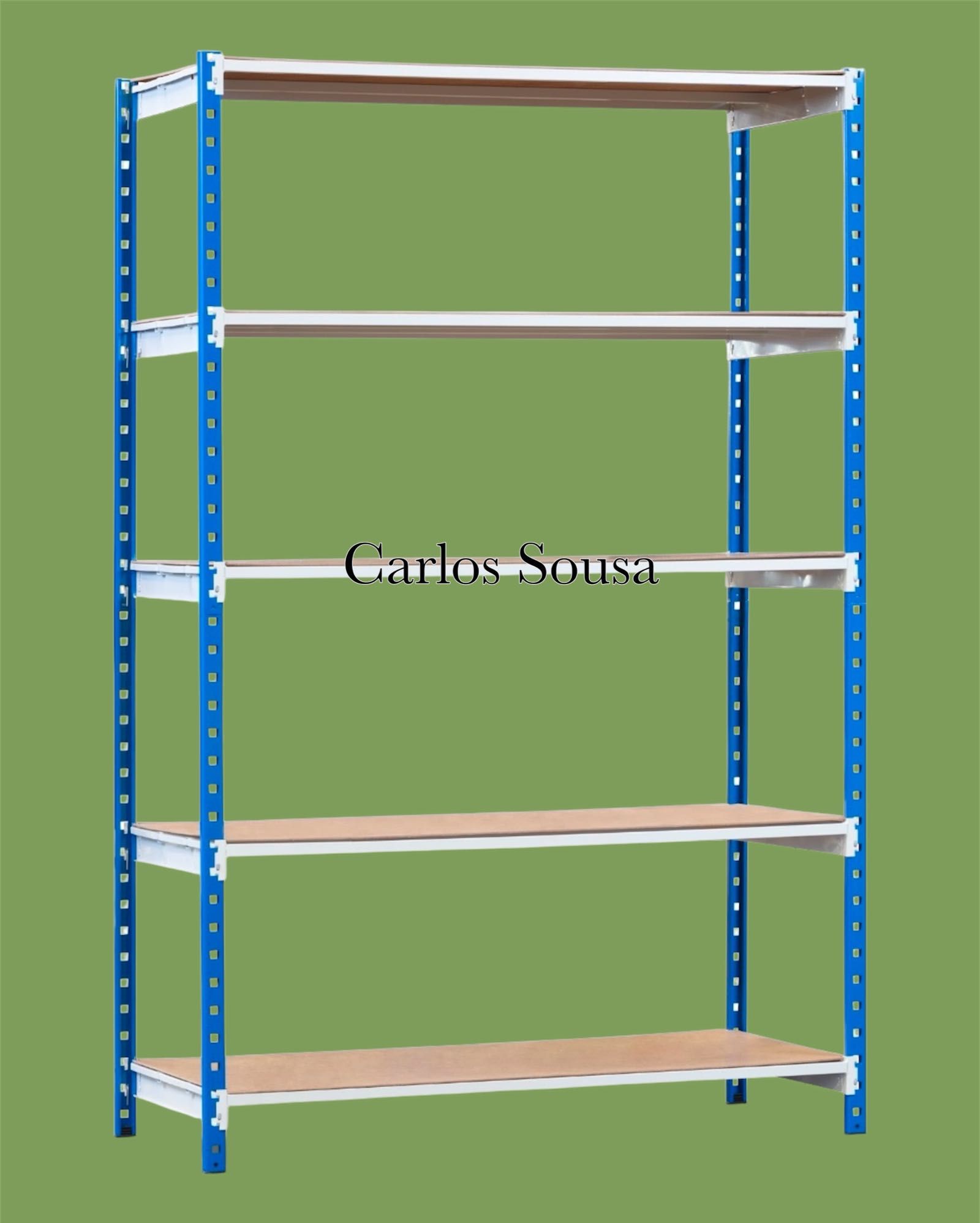 Estante 2000Ax100Cx34P 5 níveis prateleiras com 40 caixas 33x21x15