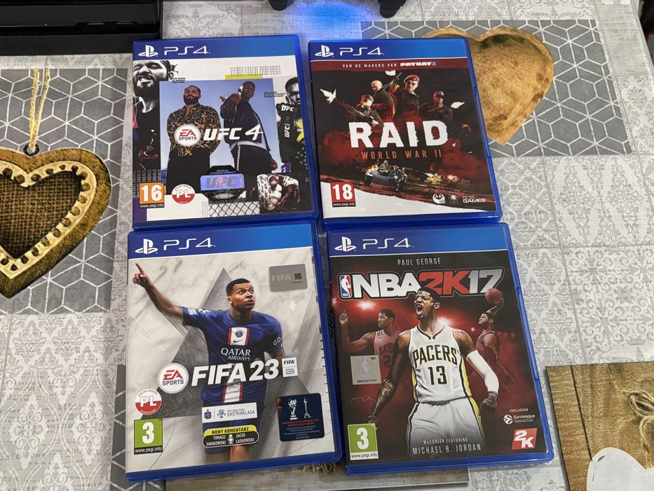 Playstation 4 pro 1tb pad gry duzy zestaw super stan