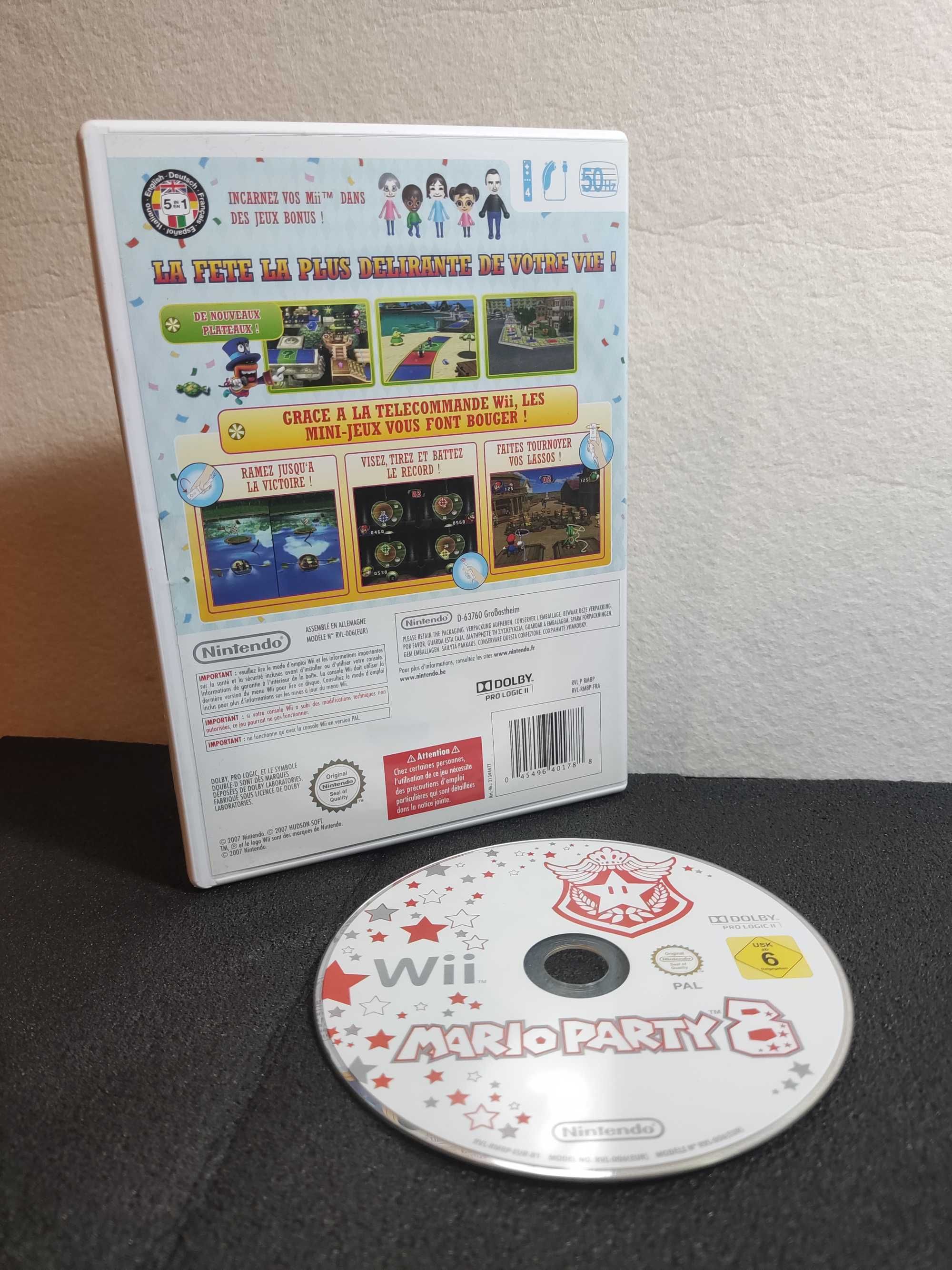 Mario Party 8 para Nintendo Wii com caixa em Bom estado geral