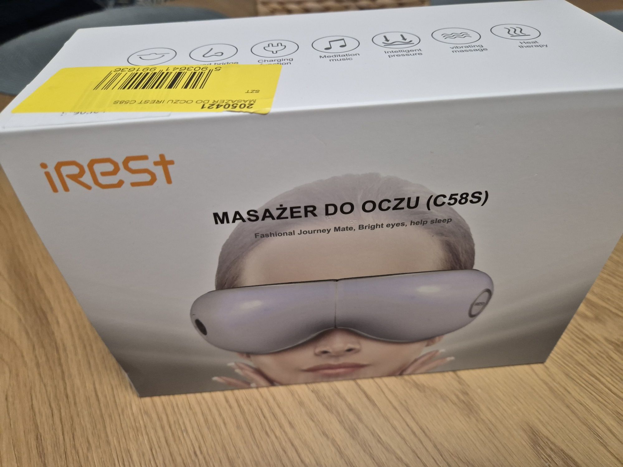 Nowy na gwarancji masażer oczu, głowy IREST C58S, muzyka w tle relaks