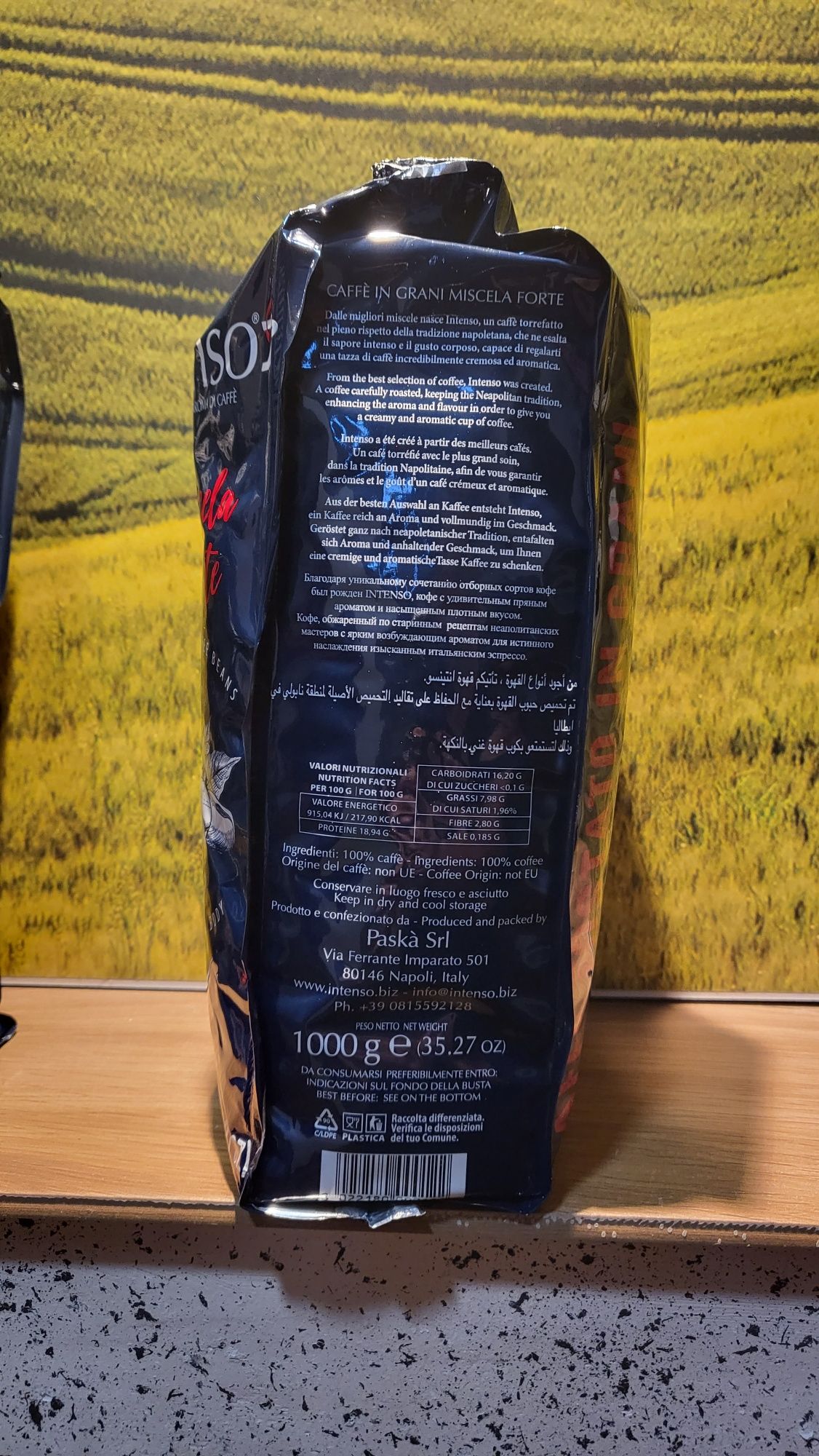 Kawa włoska Intenso FORTE w ziarnach - zestaw 2 kg