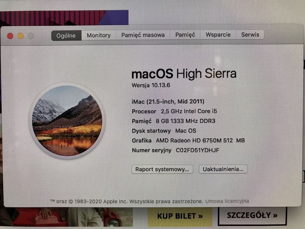 iMac 21.5 i5 8GB 500GB Mid 2011